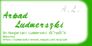 arpad ludmerszki business card